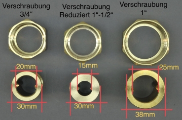 Wasserpumpenverschraubung (G1" auf R1/2")