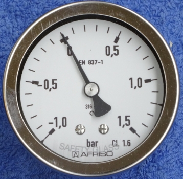 Manometer -1,0 bis 1,5 bar (Edelstahl) Afriso