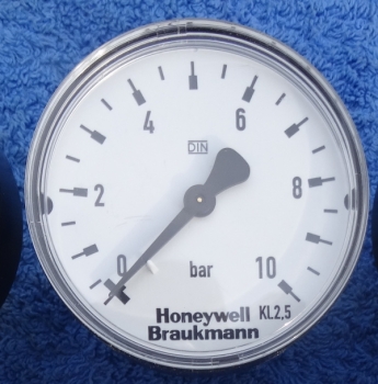 Manometer 0-10bar Honeywell (Metallgehäuse)