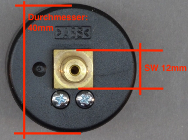 Ersatzmanometer und zwei Füllgasdosen