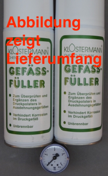 Ersatzmanometer und zwei Füllgasdosen