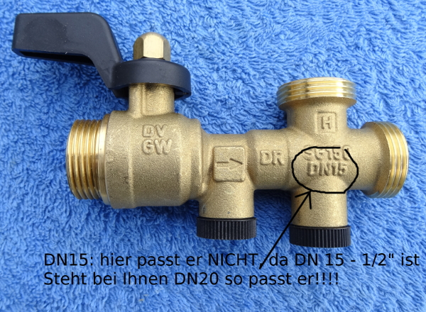 Rückschlageinsatz (geeignet für den Ersatz der Werksartikelnummer 2110200 in 1/2", 3/4" und 1")
