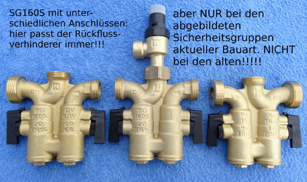 Rückschlageinsatz (geeignet für den Ersatz der Werksartikelnummer 2110200 in 1/2", 3/4" und 1")