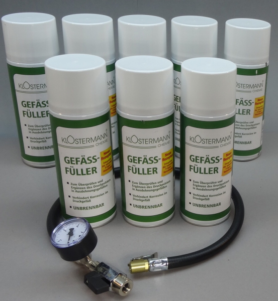 Set Stecken: 8xFüllgas (unbrennbar) 1x Adapter