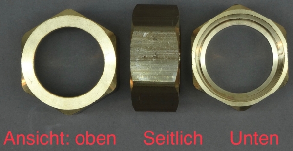 Messingmuffe Rechts - Linksgewinde 1" Innengewinde