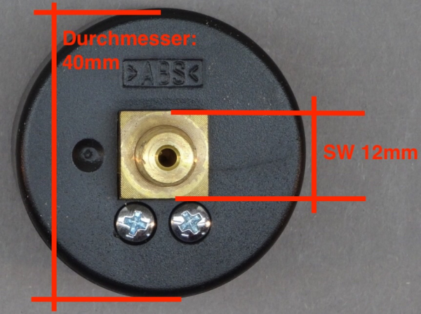 Ersatzmanometer und zwei Füllgasdosen