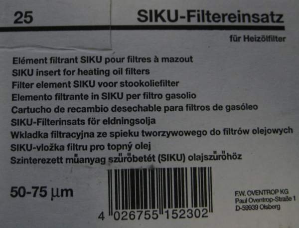 Oventrop Filtereinsatz